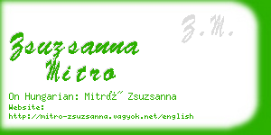 zsuzsanna mitro business card